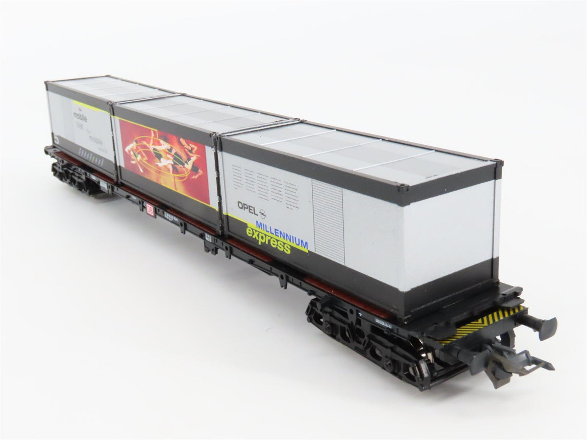 HO Scale Roco 47974 DB Opel Express Flatcar #5 w/Containers
