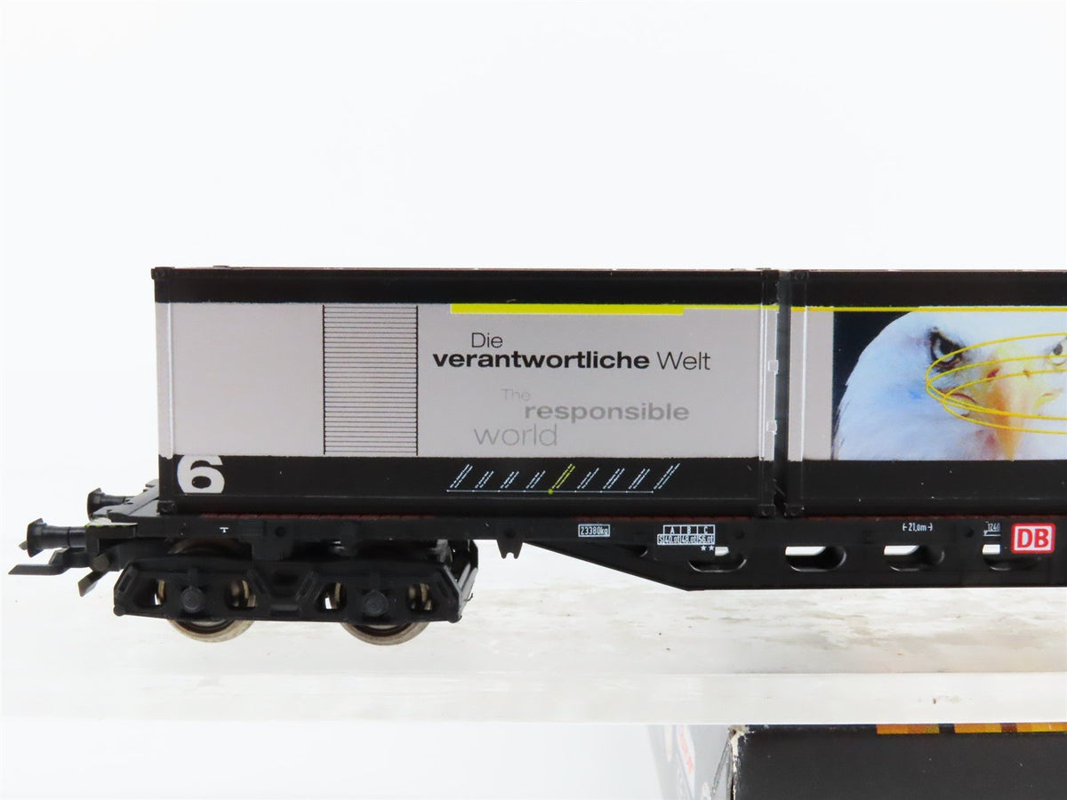 HO Scale Roco 47975 DB Opel Express Flatcar #6 w/Containers