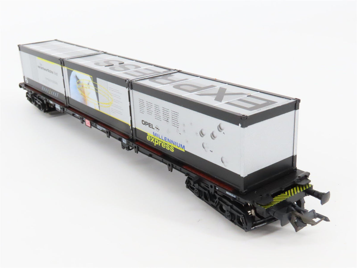 HO Scale Roco 47975 DB Opel Express Flatcar #6 w/Containers