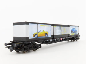 HO Scale Roco 47978 DB Opel Express Flatcar #9 w/Containers