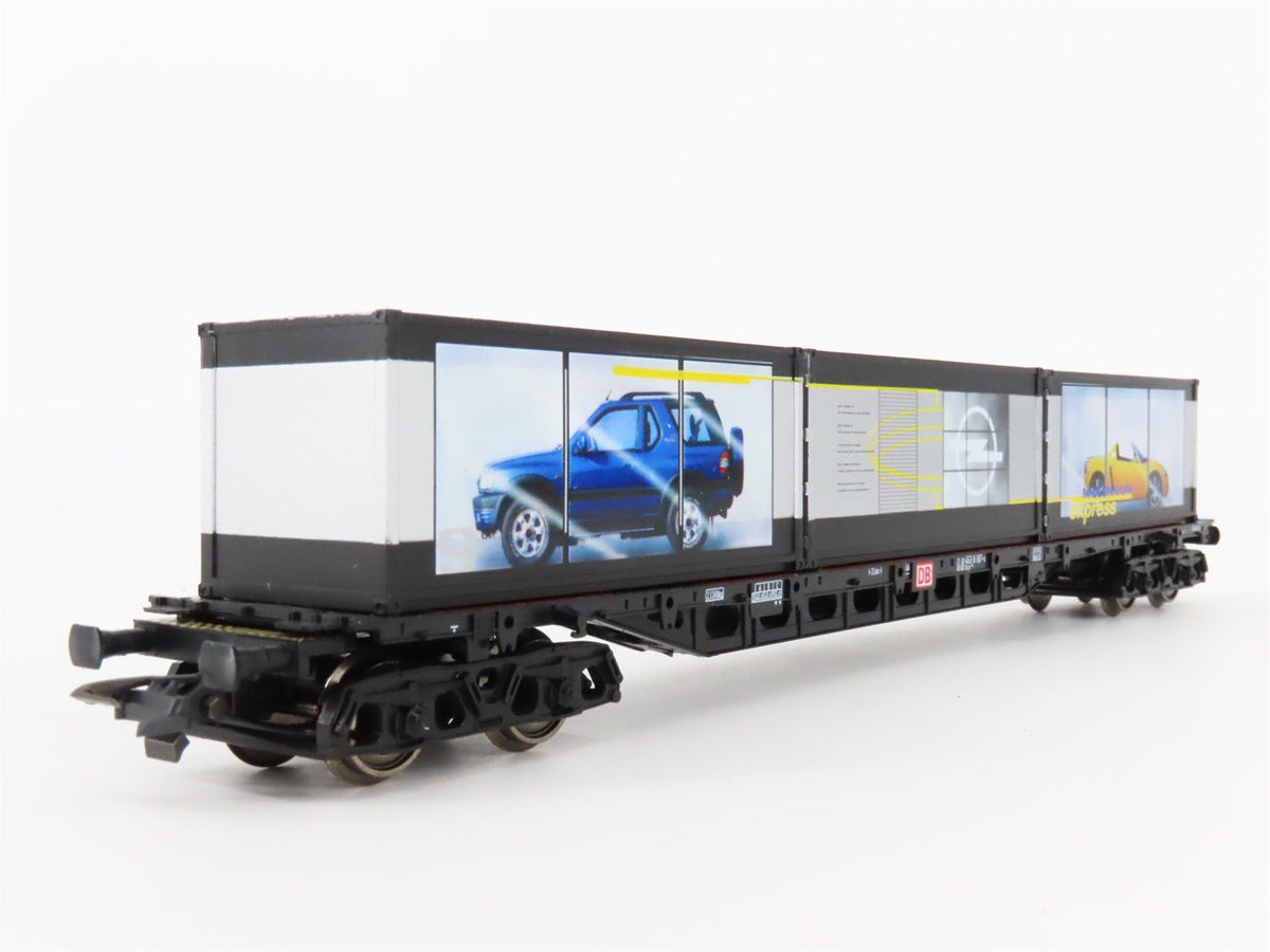 HO Scale Roco 47978 DB Opel Express Flatcar #9 w/Containers