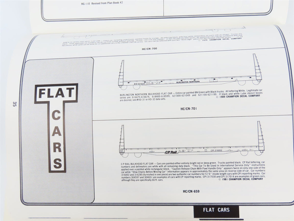 Freight Car Lettering Plan Book by Champion Decal Company ©1991 SC Book