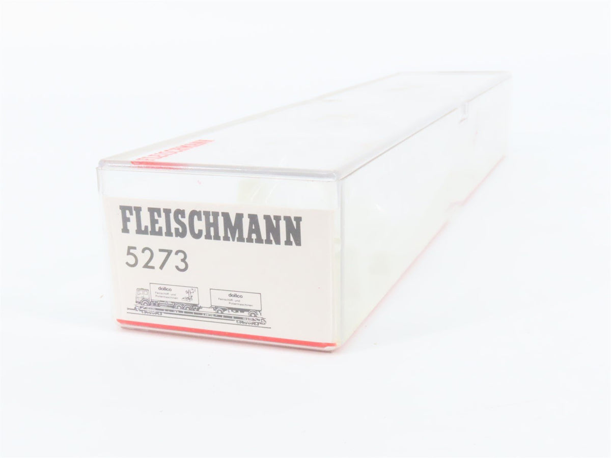 HO Scale Fleischmann 5273 DB Railway 8-Axle Flatcar #49830635 w/Truck Load