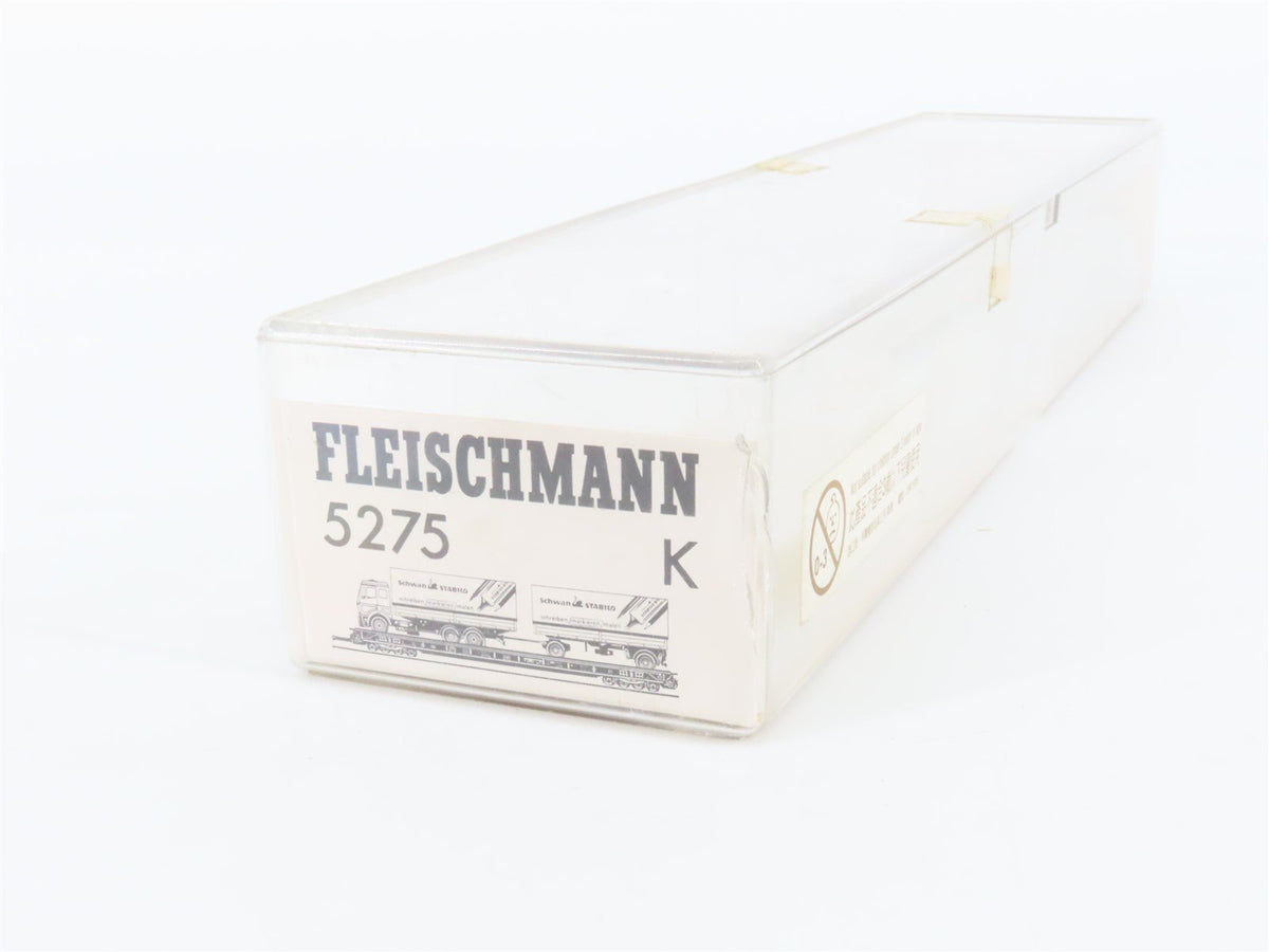 HO Scale Fleischmann 5275 DB Railway 8-Axle Flatcar #49831923 w/Truck Load