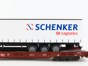 HO Scale Fleischmann 5272 DB Railway 8-Axle Flatcar #49831543 w/Truck Load