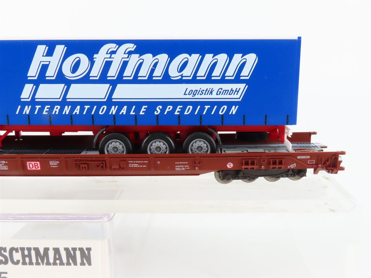 HO Scale Fleischmann 5275 DB Railway 8-Axle Flatcar #49831386 w/Truck Load