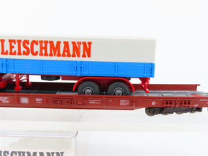 HO Scale Fleischmann 5272 DB Railway 8-Axle Flatcar #49830635 w/Truck Load