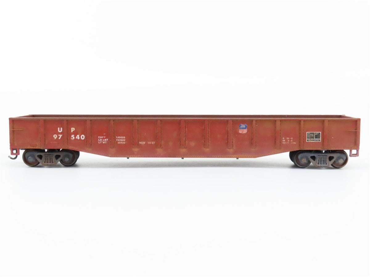 HO Con-Cor UP Union Pacific 54&#39; Mill Gondola #97540 - Pro Custom Weathered