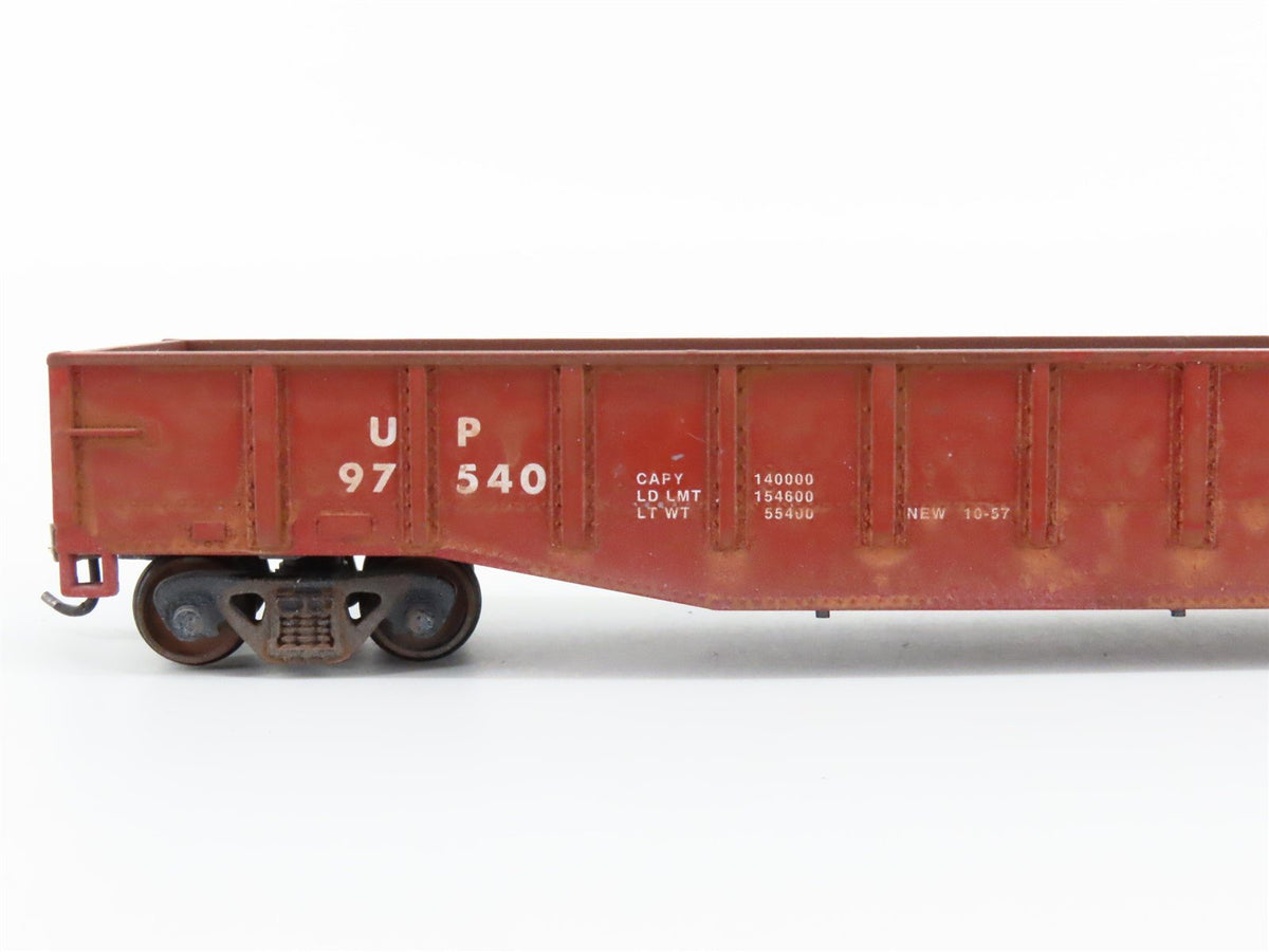 HO Con-Cor UP Union Pacific 54&#39; Mill Gondola #97540 - Pro Custom Weathered