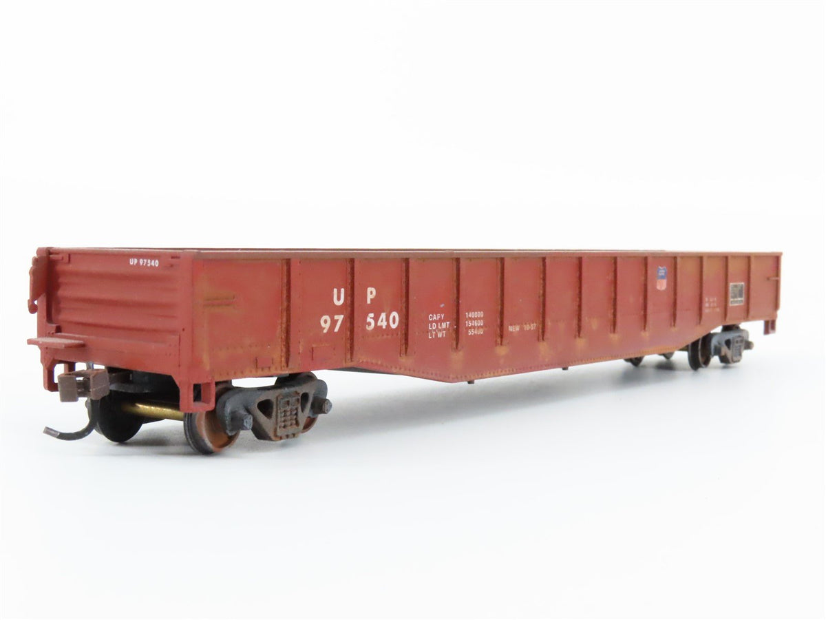 HO Con-Cor UP Union Pacific 54&#39; Mill Gondola #97540 - Pro Custom Weathered