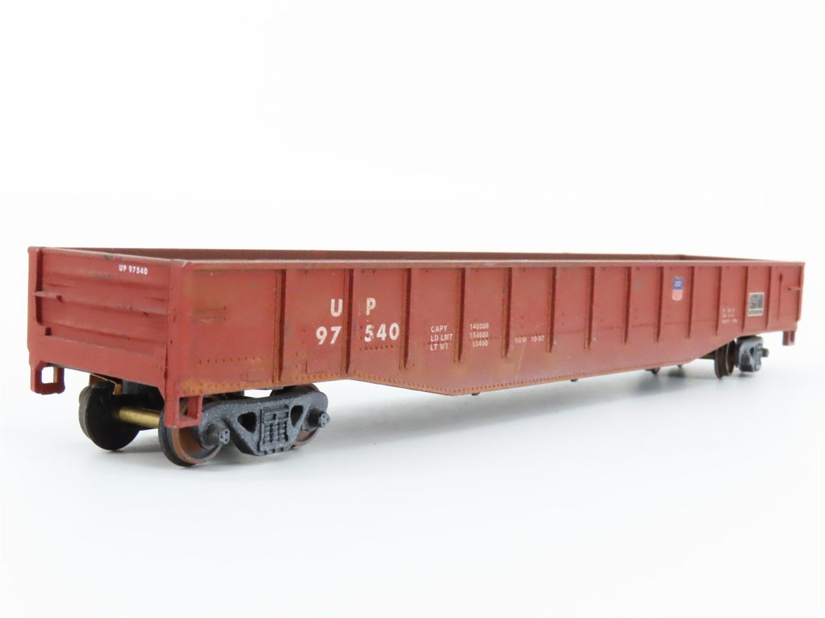 HO Con-Cor UP Union Pacific 54&#39; Mill Gondola #97540 - Pro Custom Weathered