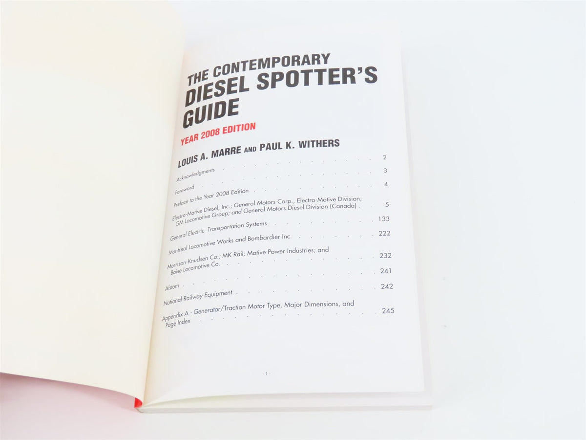 The Contemporary Diesel Spotter&#39;s Guide by Louis A Marre &amp; Paul K Withers ©2008