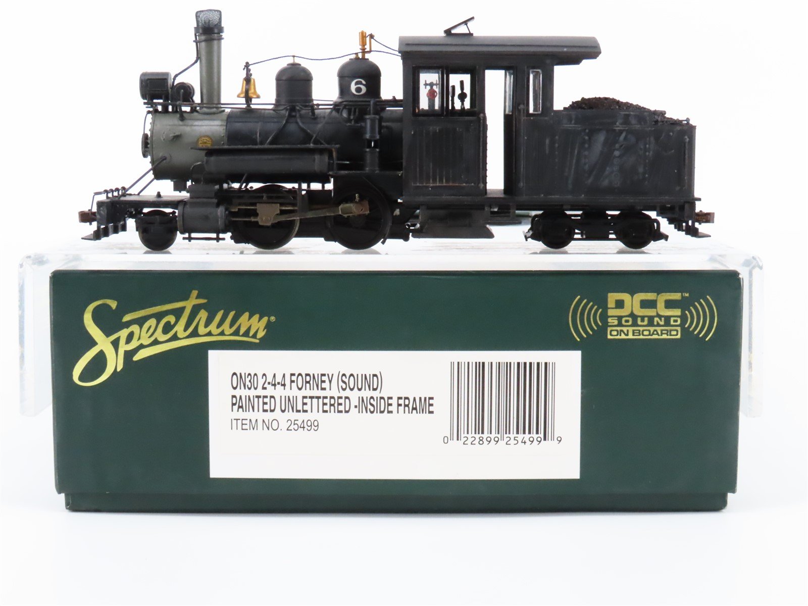 On30 Scale Bachmann 25499 Unlettered 2-4-4 Forney Steam #6 w/ DCC - Customized