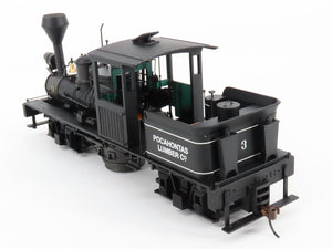 On30 Scale Bachmann 25660 Pocahontas Lumber Steam Locomotive #3 - DCC Ready