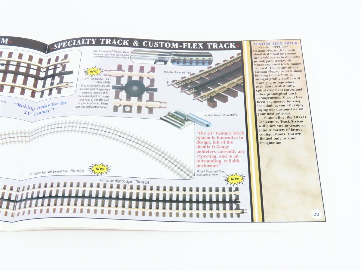 Atlas O Gauge Trains, Track &amp; Accessories For The 21st Century Catalog ©1999 SC