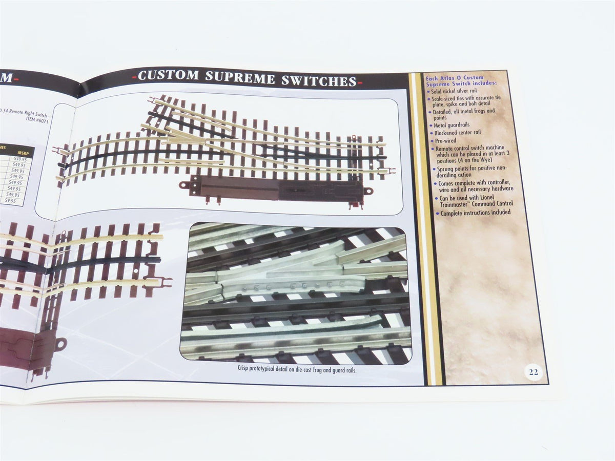 Atlas O Gauge Trains, Track &amp; Accessories For The 21st Century Catalog ©1999 SC