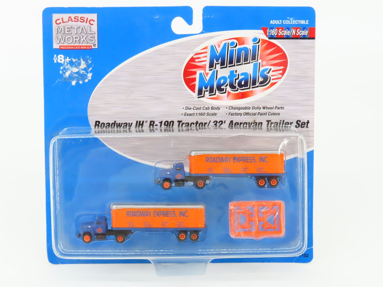 N 1/160 Scale Classic Metal Works 51102 Roadway Express Tractor Trailer 2-Pack