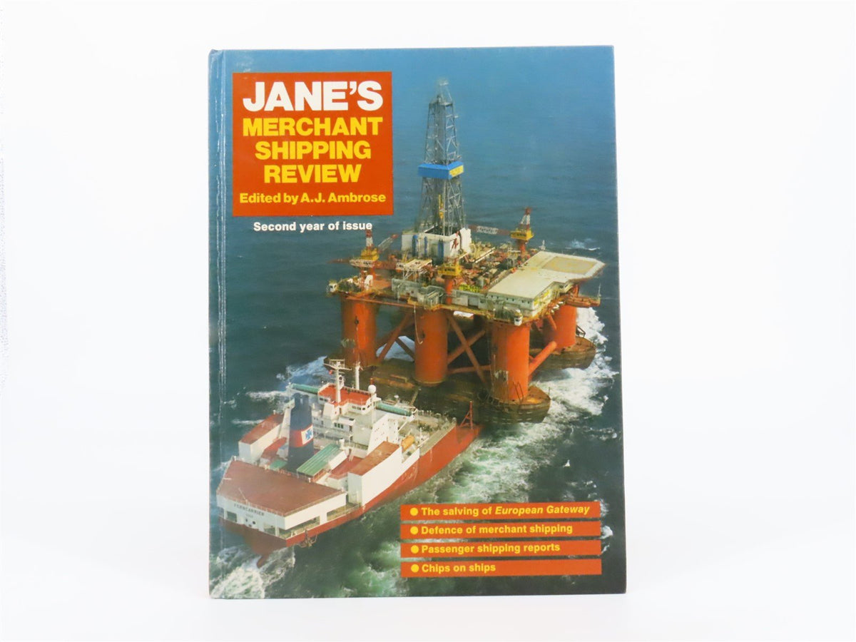 Jane&#39;s Merchant Shipping Review Second Issue by A.J. Ambrose ©1984 HC Book