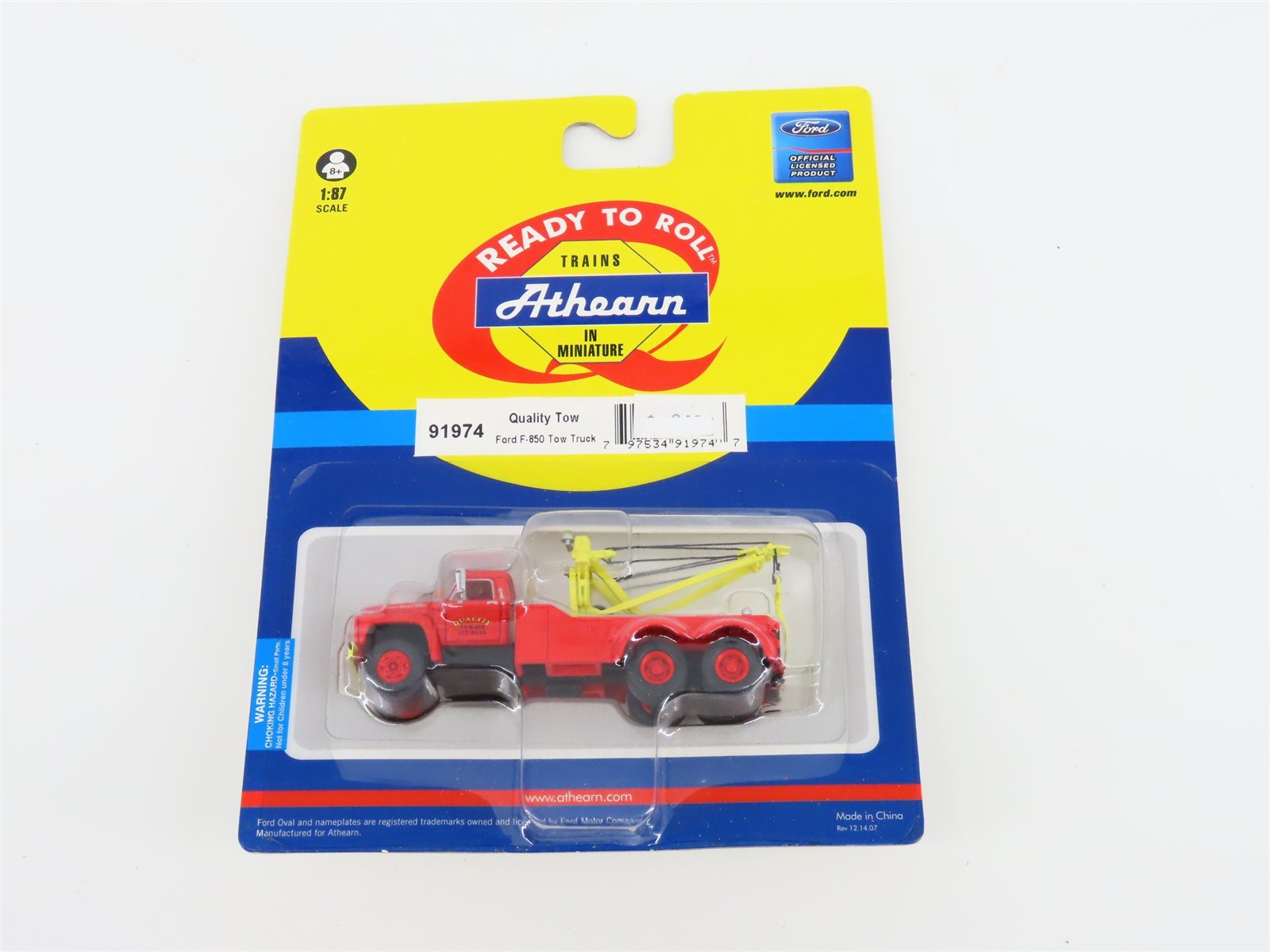 HO 1/87 Scale Athearn 91974 Ford F-850 Quality Tow Truck