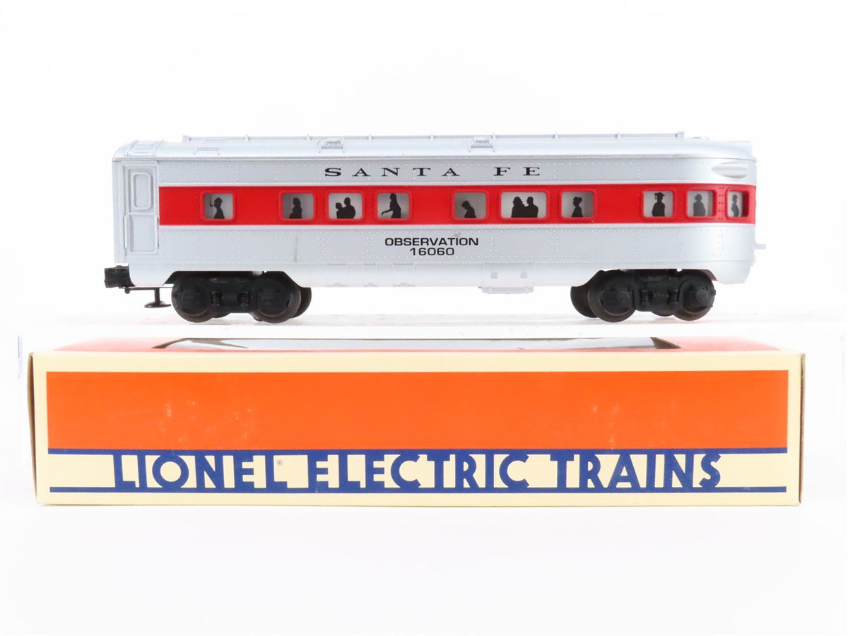 O Gauge 3-Rail Lionel 6-16060 ATSF Santa Fe Observation Passenger Car #16060