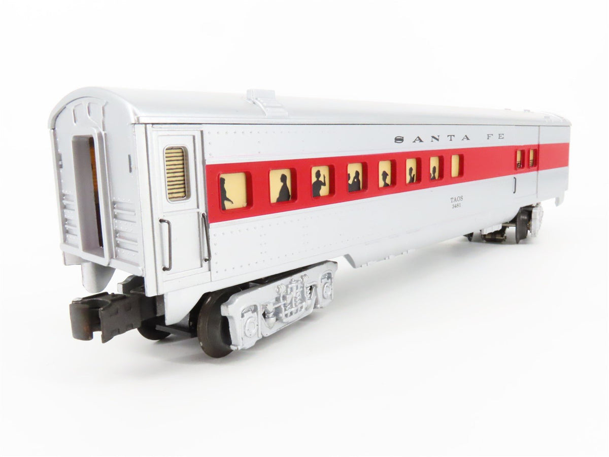 O Gauge 3-Rail K-Line Streamliner ATSF Santa Fe &quot;Taos&quot; Passenger Car #3481