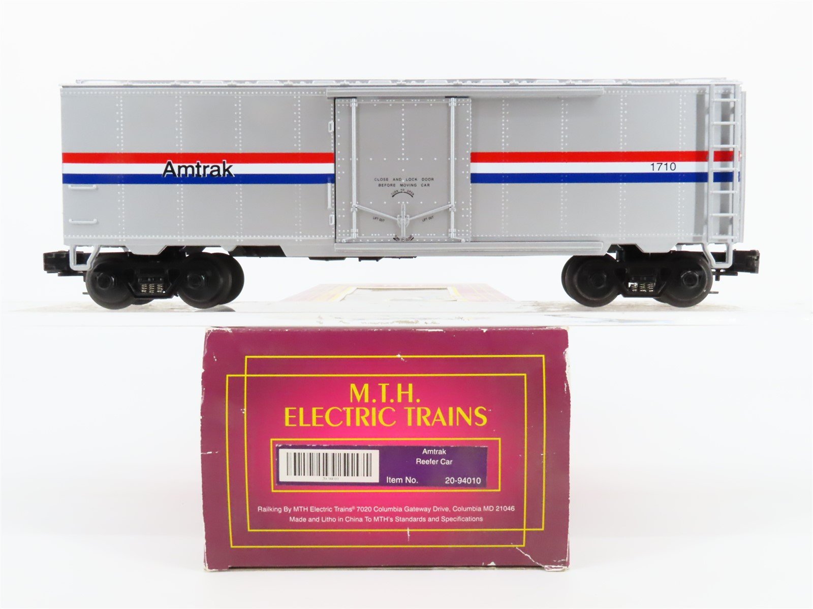 O Gauge 3-Rail MTH 20-94010 Amtrak Reefer Car #1710