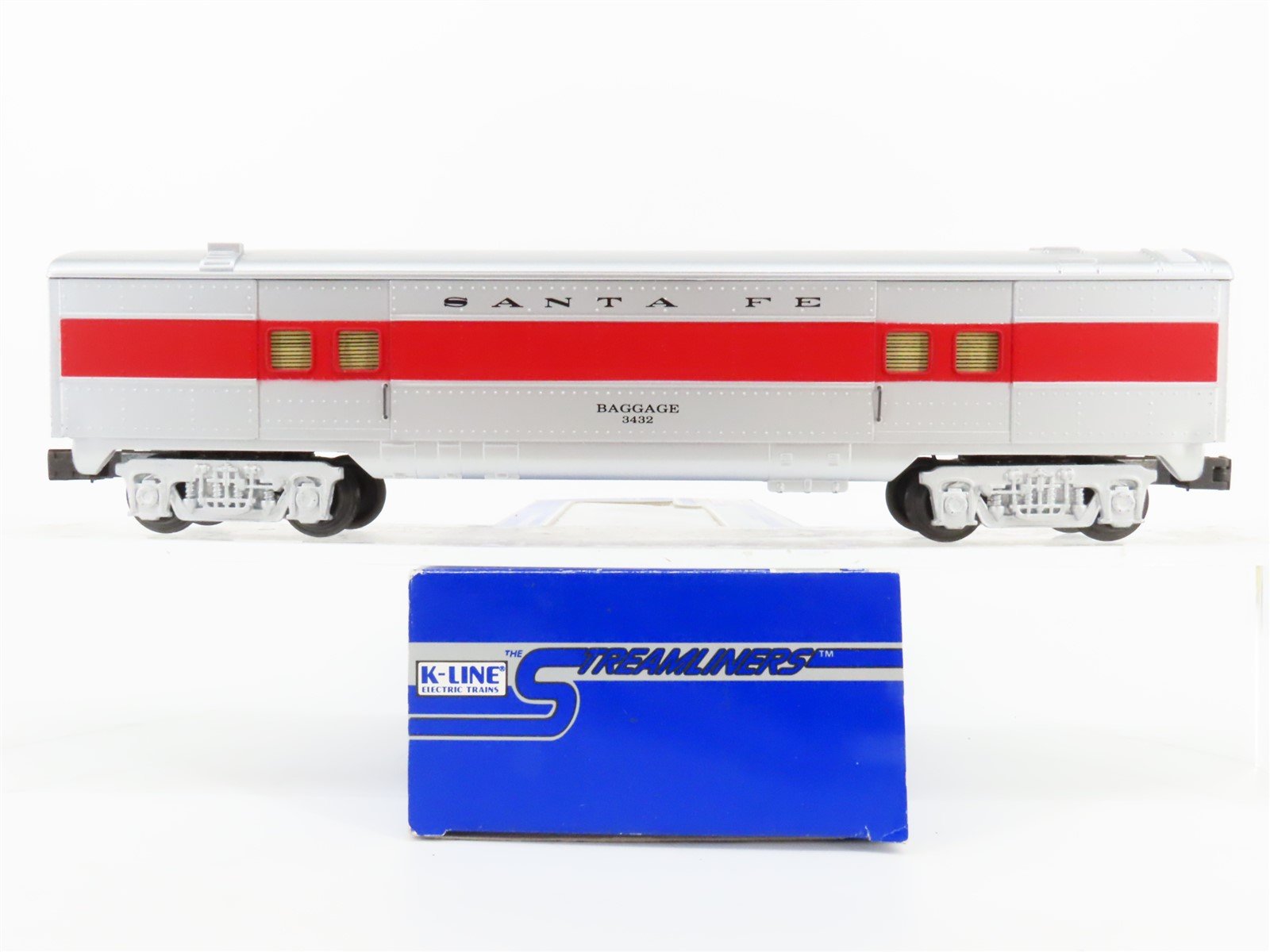 O Gauge 3-Rail K-Line Streamliners ATSF Santa Fe Baggage Passenger #3432