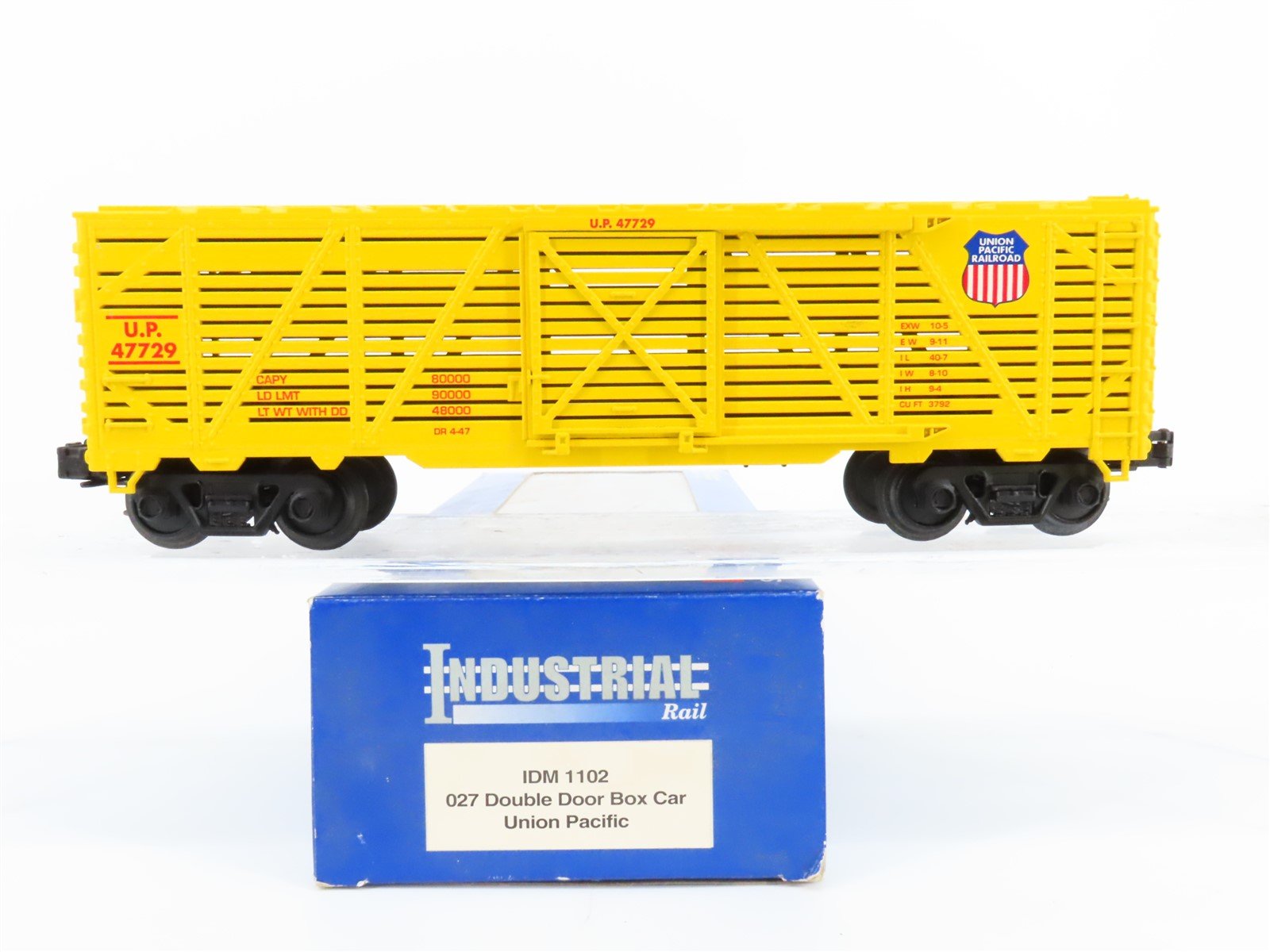 O Gauge 3-Rail Industrial IDM 1102 UP Union Pacific Stock Car #47729