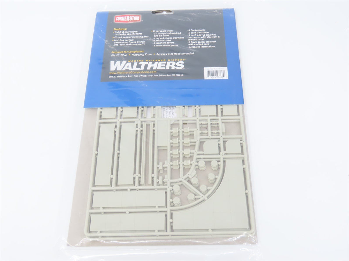 HO 1/87 Scale Walthers 933-3187 Concrete Curbs &amp; Sidewalks Kit