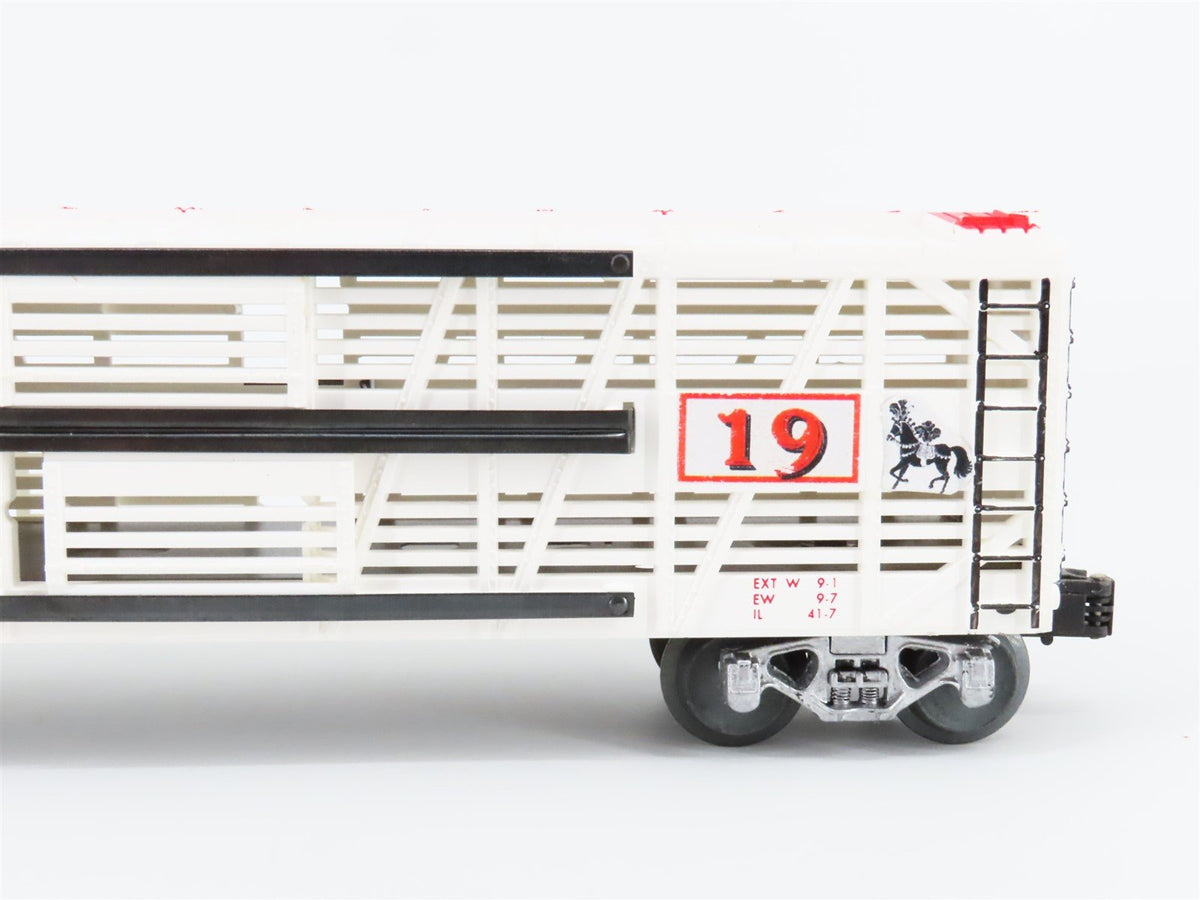 O Gauge 3-Rail Lionel Ryan Bros Circus Stock Car #19 - Custom