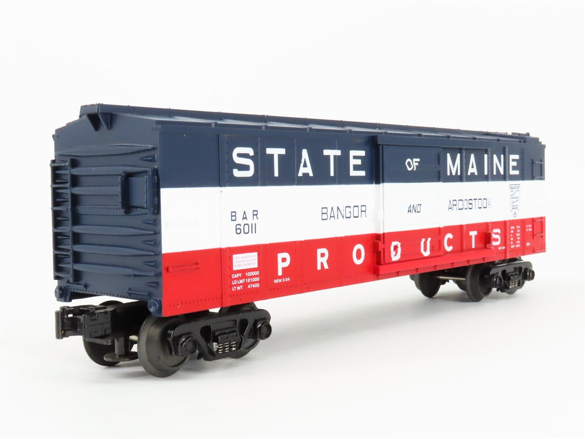 O Gauge 3-Rail MTH BAR State of Maine 40&#39; Single Door Box Car - Custom Rd #6011