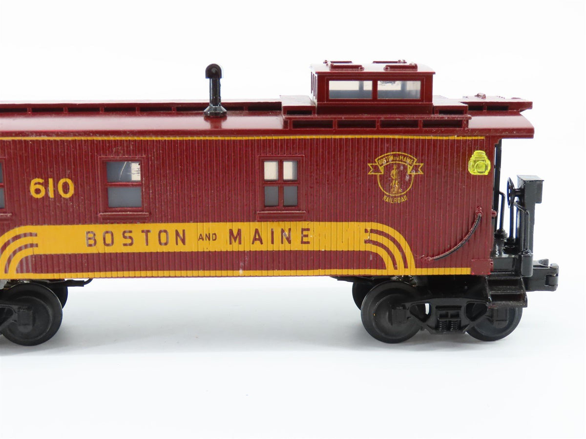 O Gauge 3-Rail MTH B&amp;M Boston &amp; Maine Offset Cupola Caboose #610 - Custom