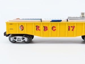 O Gauge 3-Rail K-Line RBC Ryan Bros Circus 40' Gondola #17 w/Load - Custom