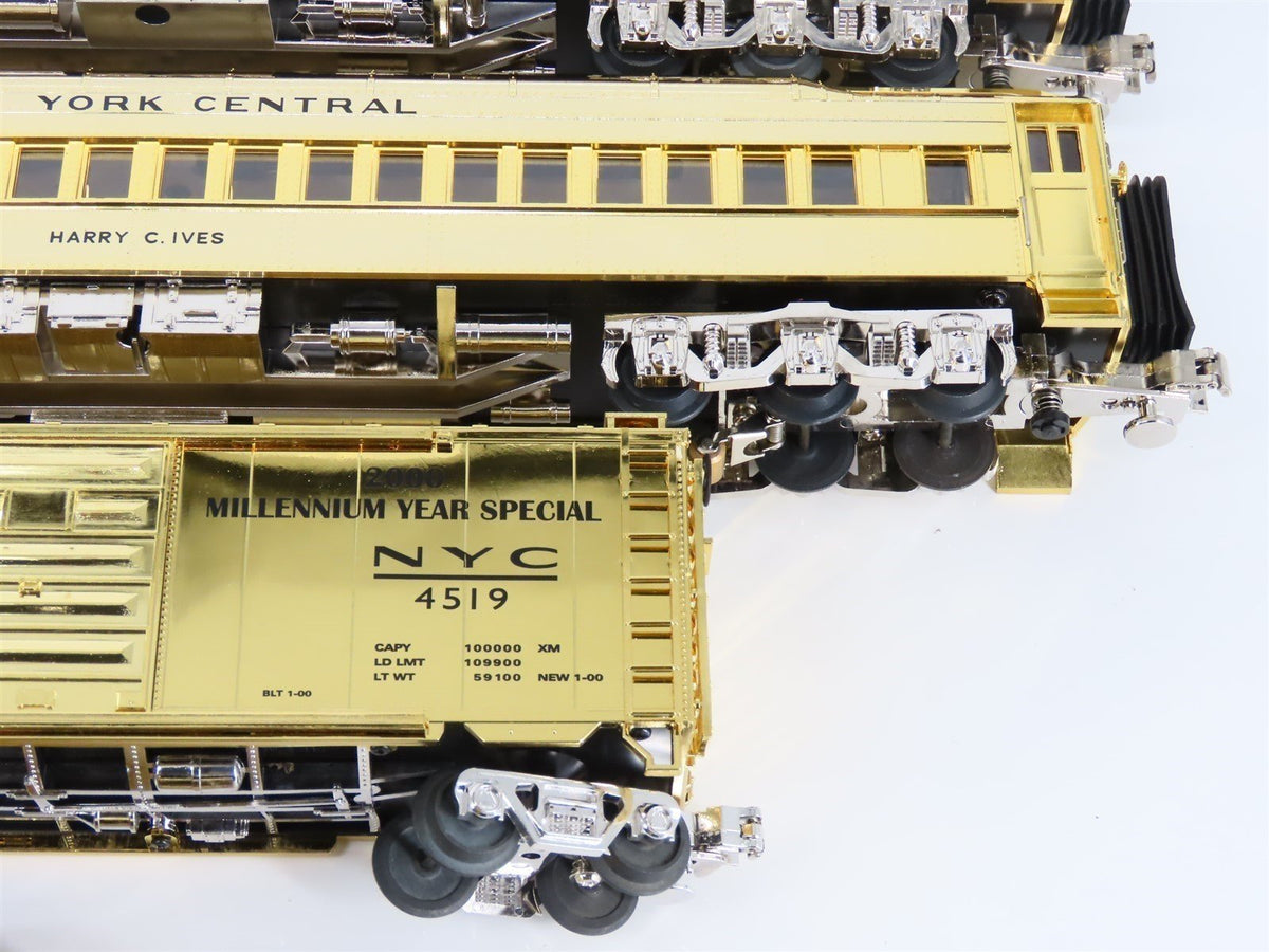 O Gauge 3-Rail MTH Millennium Gold-Plated NYC 4-6-4 Steam Passenger Train Set