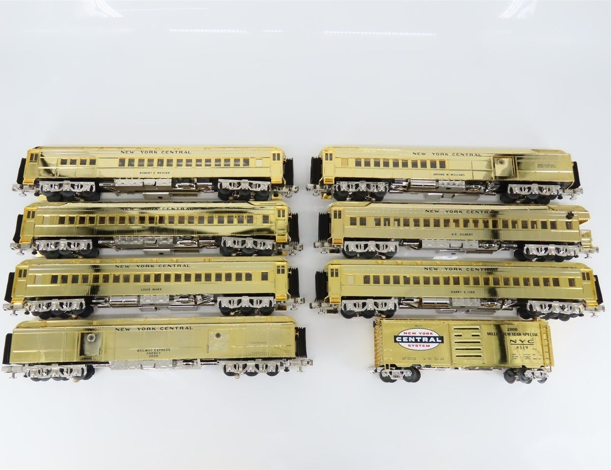 O Gauge 3-Rail MTH Millennium Gold-Plated NYC 4-6-4 Steam Passenger Train Set