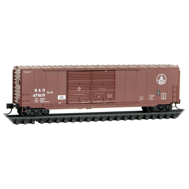 N Micro-Trains MTL 18400030 B&amp;O Baltimore &amp; Ohio 50&#39; Double-Door Box Car #471619