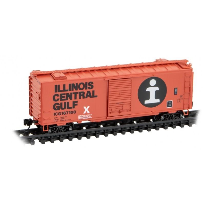 N Scale Micro-Trains MTL 02000137 ICG Illinois Central Gulf 40&#39; Box Car #167100