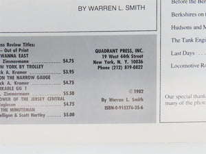 Quadrant Press Review 9: Berkshire Days on the Boston & Albany by WL Smith ©1982