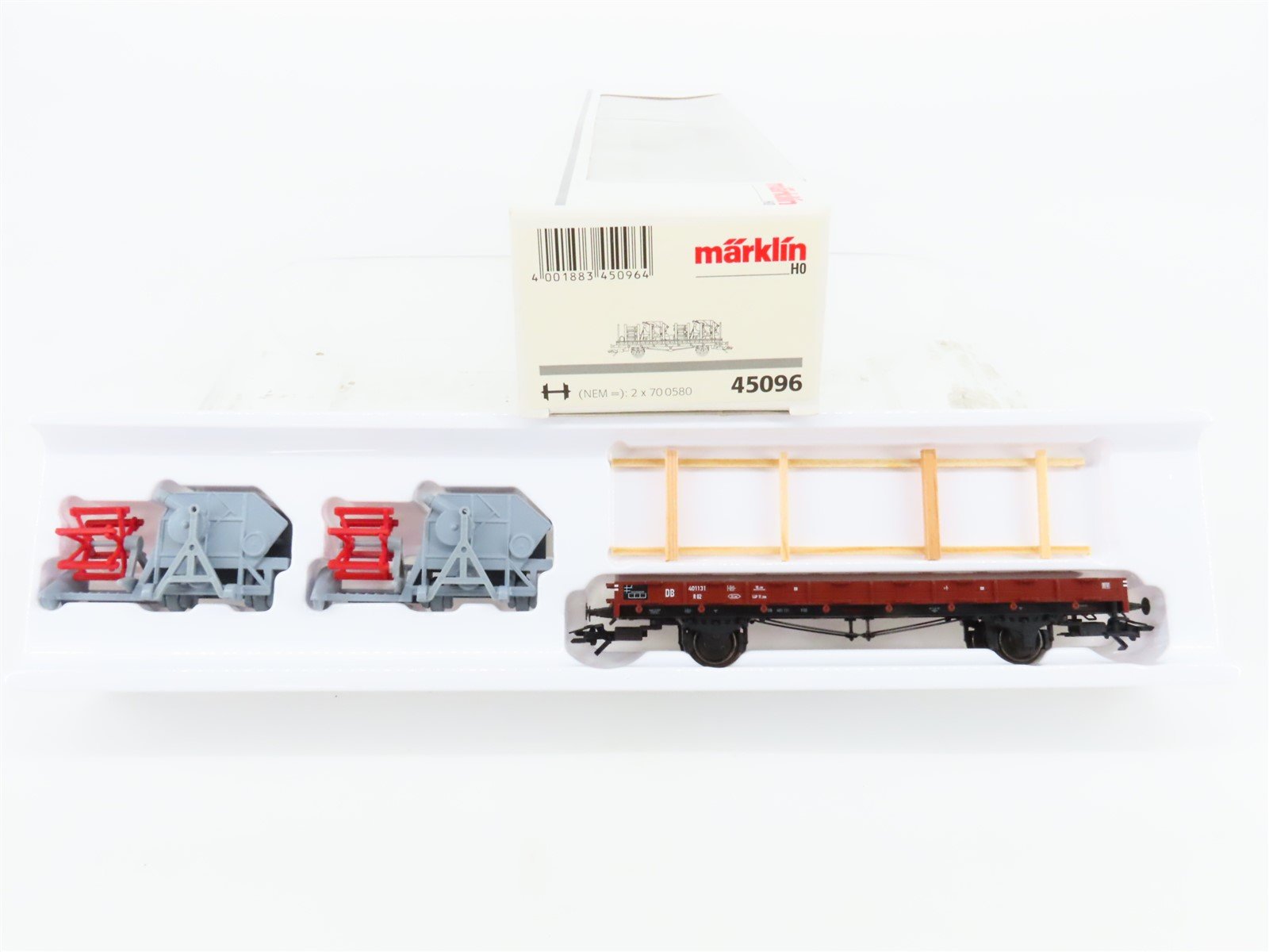 HO Scale Marklin 45096 DB German Flat Car #401 131 w/Load