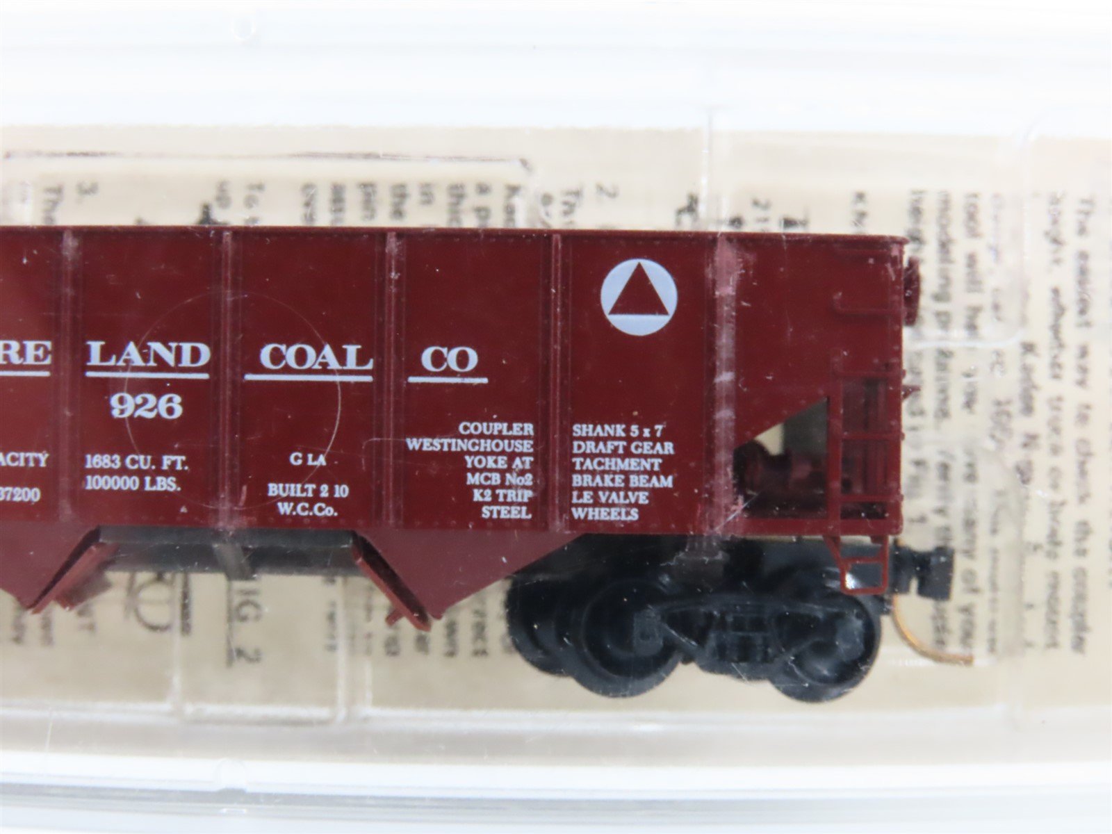 N Scale Kadee Micro-Trains MTL 56130 Westmoreland Coal 2-Bay Hopper #926