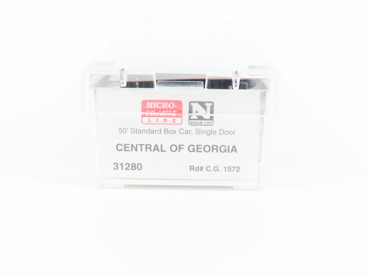 N Scale Micro-Trains MTL 31280 CG Central of Georgia 50&#39; Box Car #1572