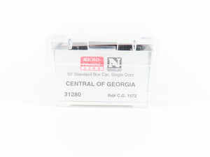 N Scale Micro-Trains MTL 31280 CG Central of Georgia 50' Box Car #1572