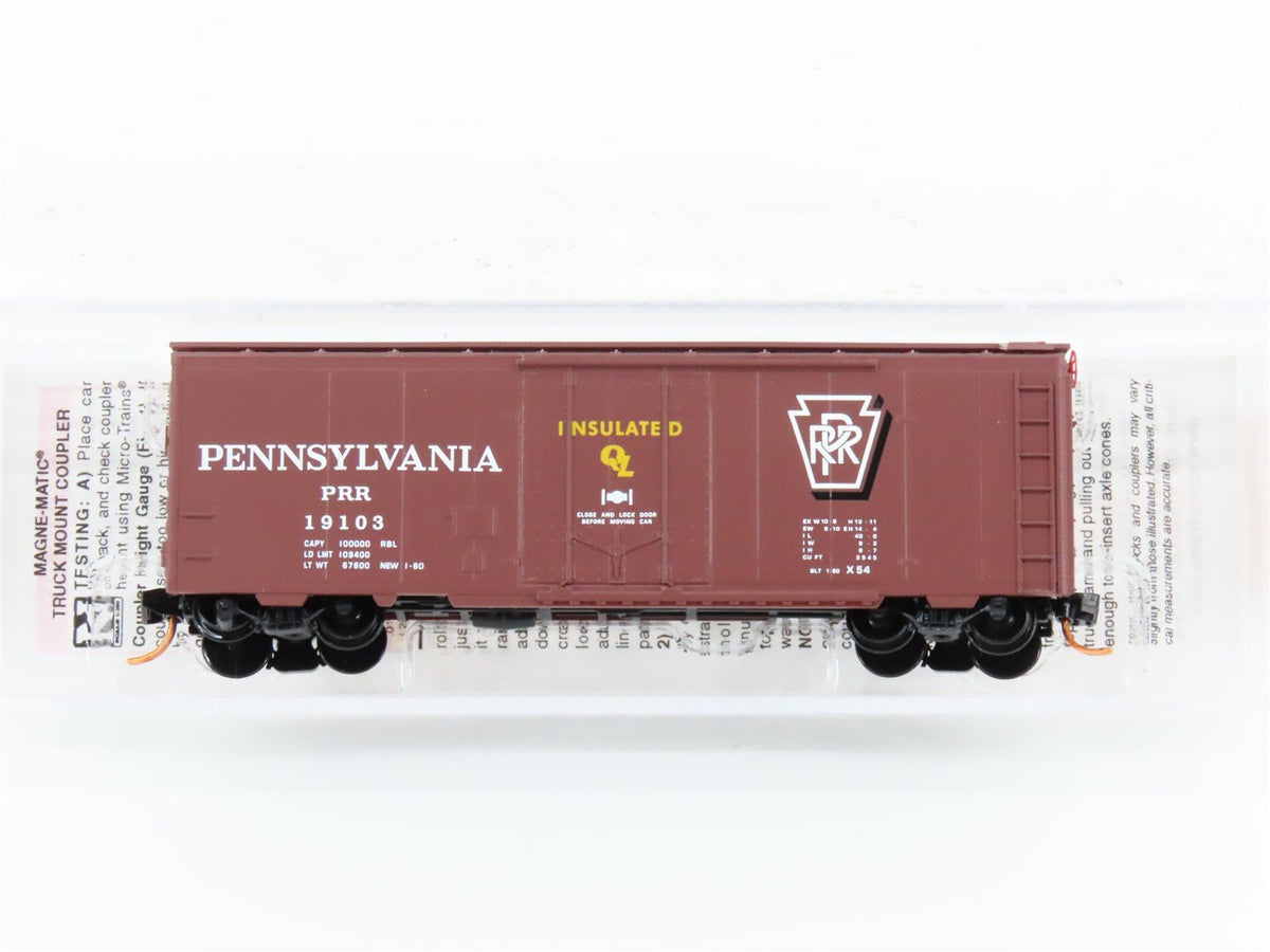 N Scale Micro-Trains MTL 02100886 PRR Pennsylvania Railroad 40&#39; Box Car #19103