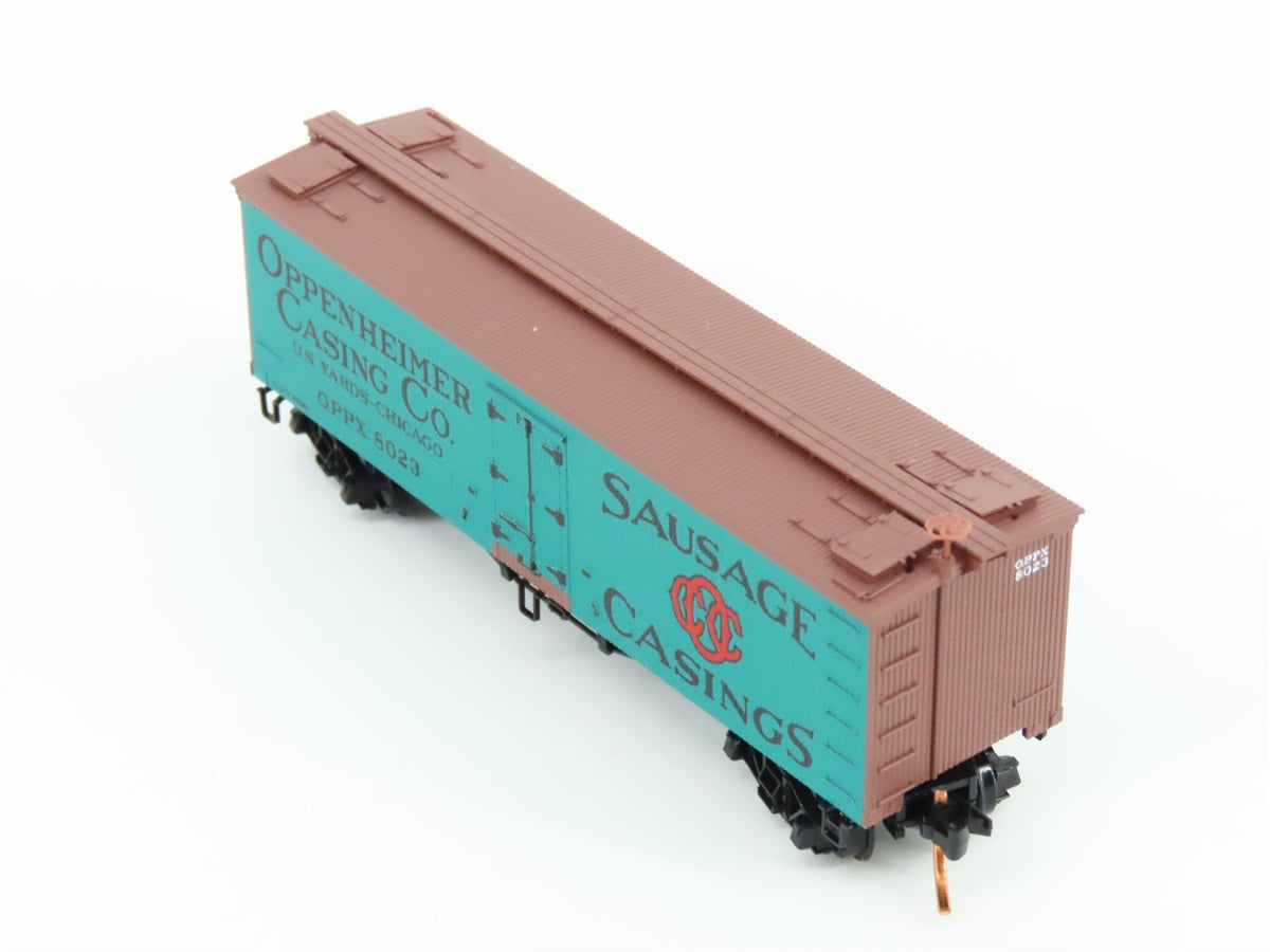 N Scale Micro-Trains MTL 05800040 OPPX Oppenheimer Casing 36&#39; Wood Reefer #8023