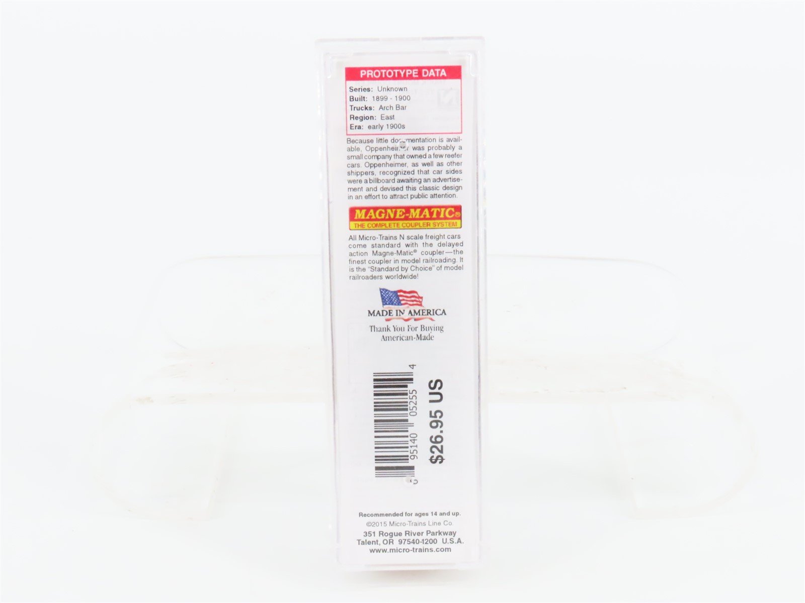 N Scale Micro-Trains MTL 05800040 OPPX Oppenheimer Casing 36' Wood Reefer #8023