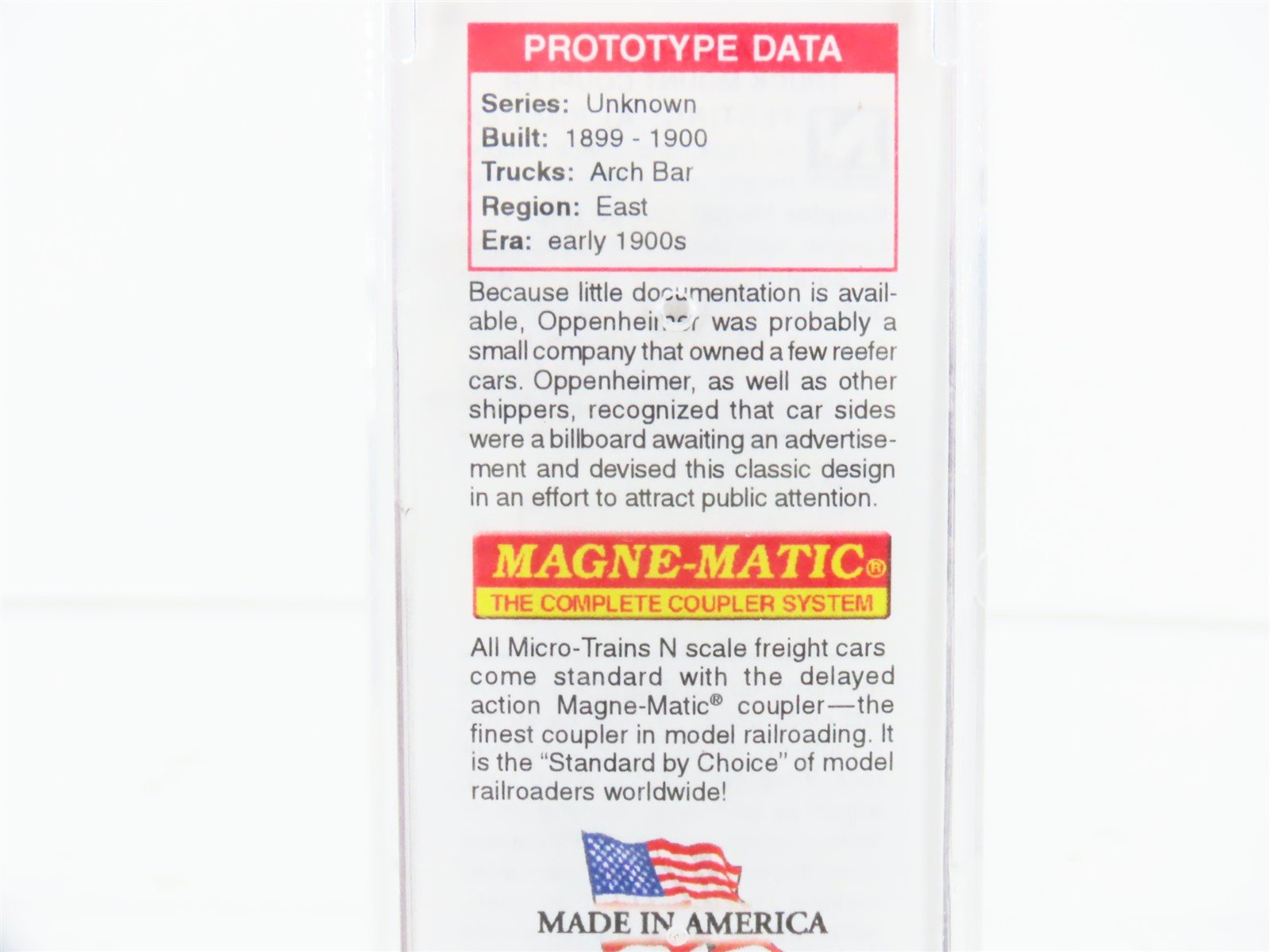 N Scale Micro-Trains MTL 05800040 OPPX Oppenheimer Casing 36' Wood Reefer #8023