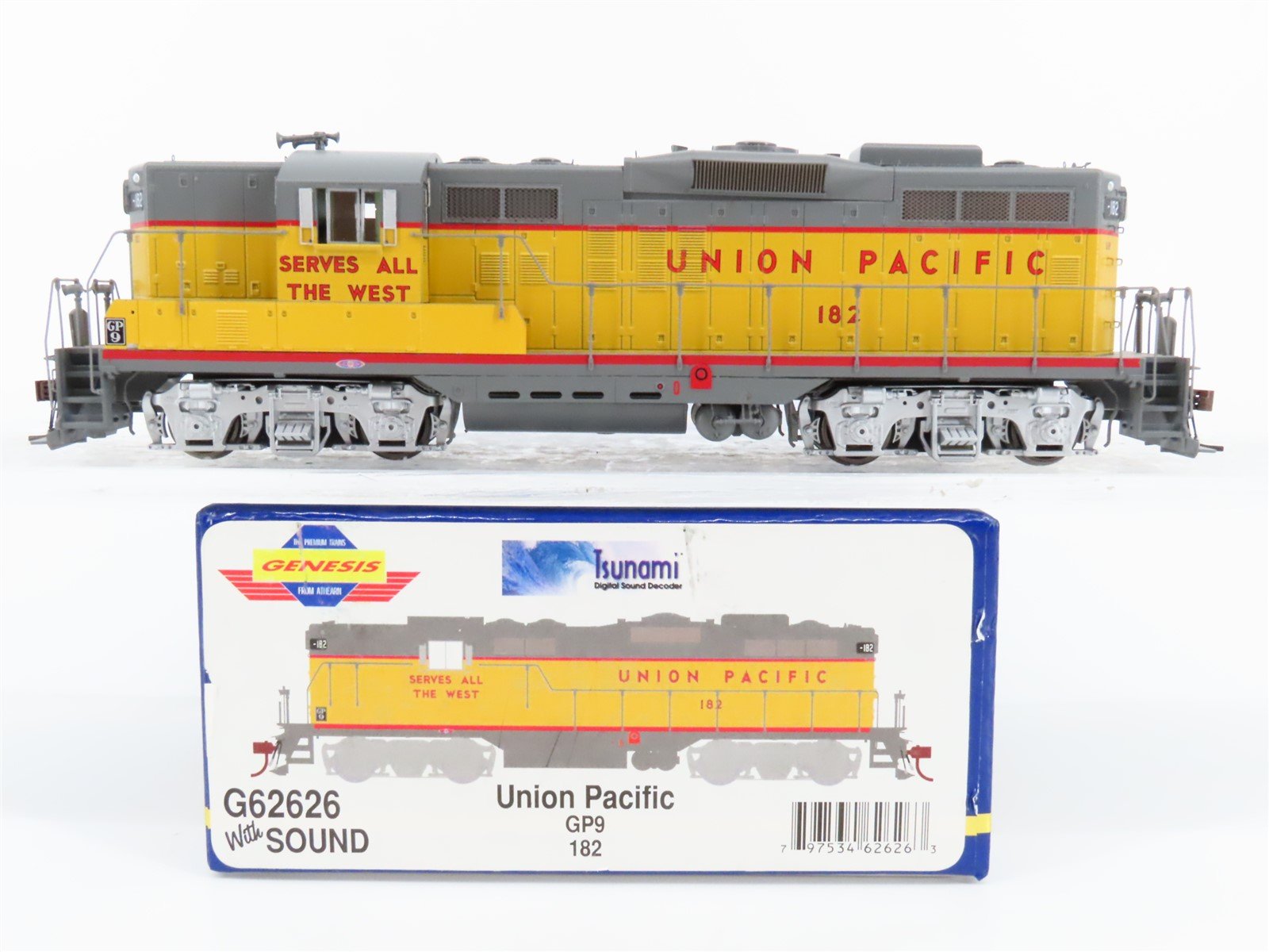 HO Scale Athearn Genesis G62626 UP Union Pacific GP9 Diesel Loco #182 w/ DCC