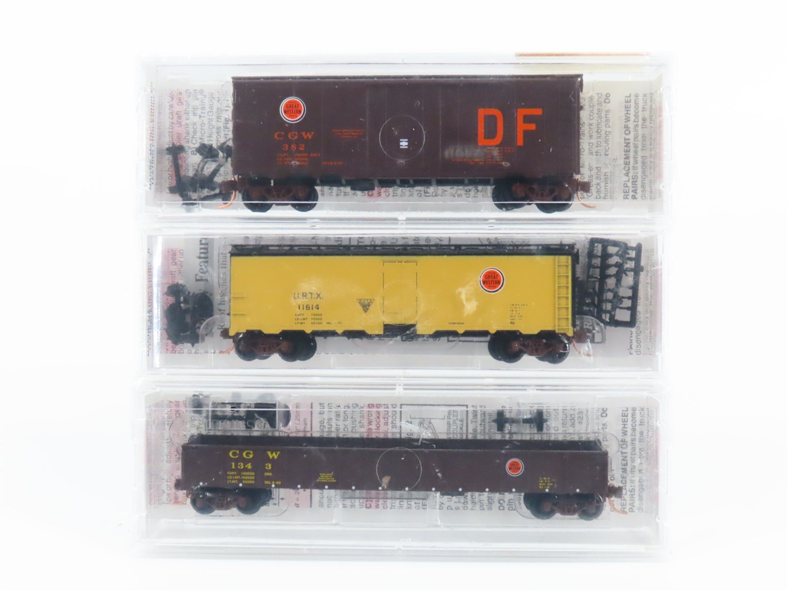 N Scale Micro-Trains MTL CGW Chicago Great Western 3-Car Freight Set