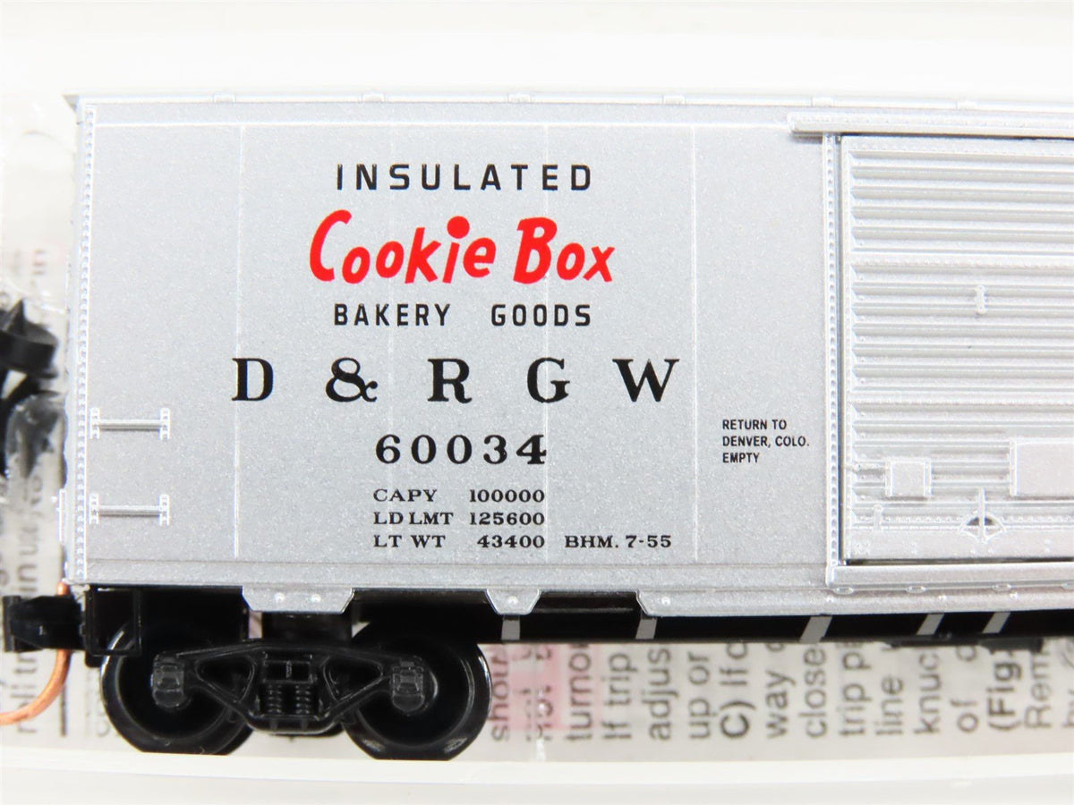 N Scale Micro-Trains MTL 20110 D&amp;RGW Rio Grande Cookie Box 40&#39; Box Car #60034