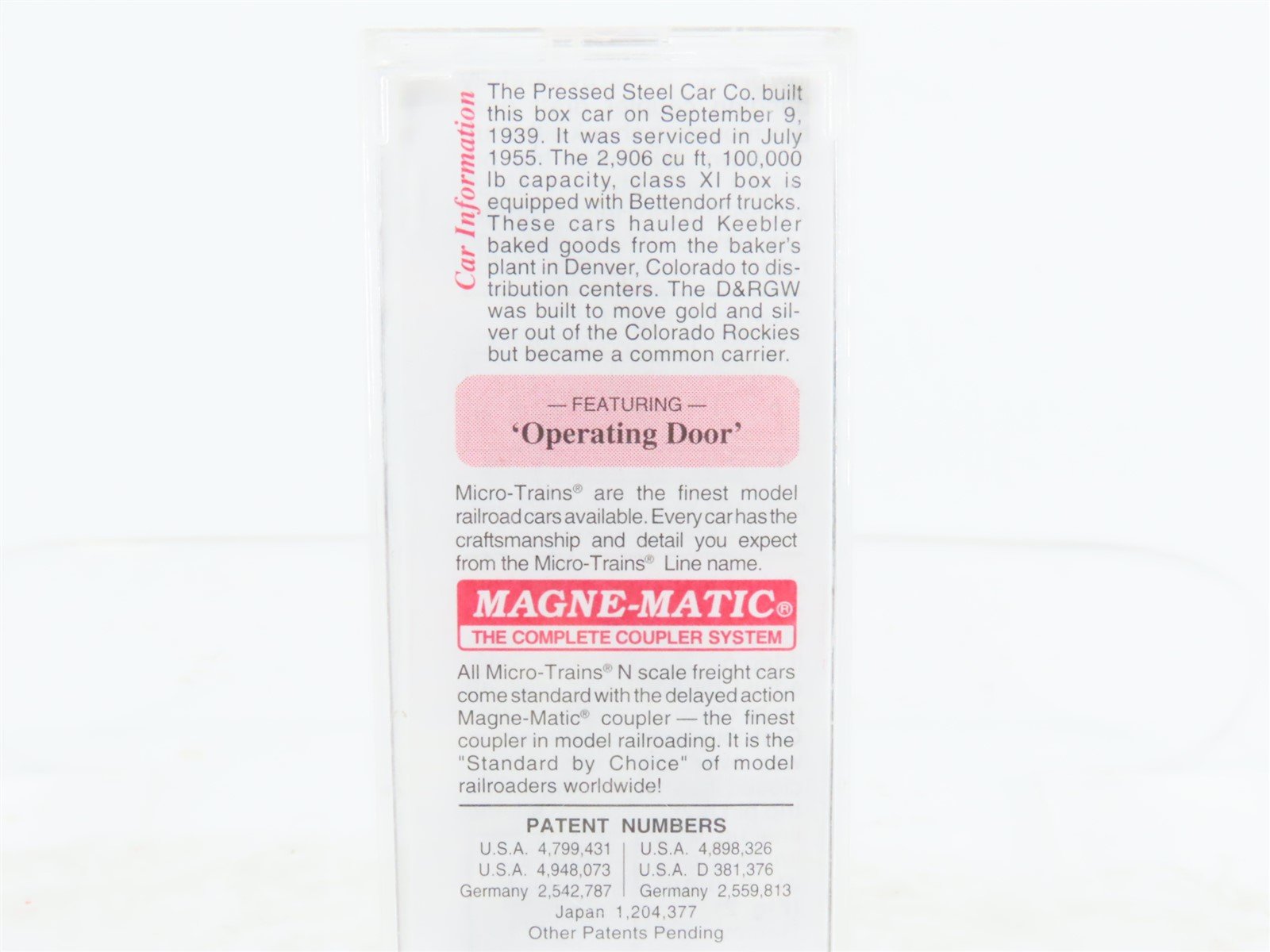 N Scale Micro-Trains MTL 20110 D&RGW Rio Grande Cookie Box 40' Box Car #60034